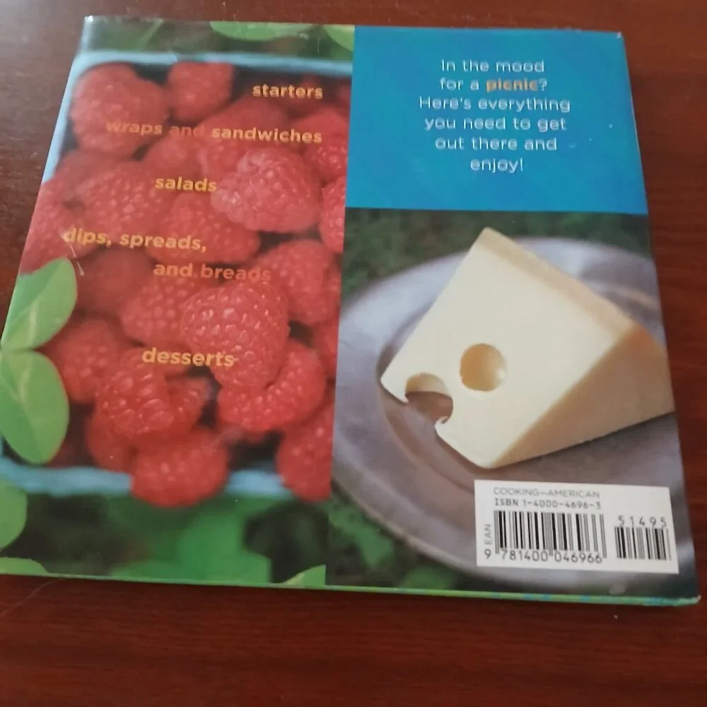 Robin Miller Cook Book Picnics Hard Cover Book GUC